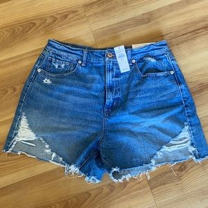 American Eagle highest rise mom shorts